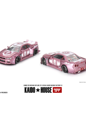 KaidoHouseMINIGT尼桑SKYLINEGT-R34粉色1/64合金车模KHMG128