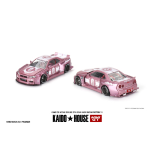 KaidoHouseMINIGT尼桑SKYLINEGT-R34粉色1/64合金车模KHMG128