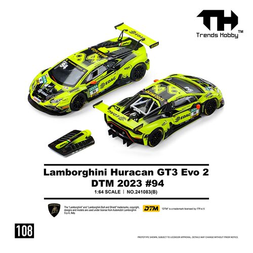 TH108号兰博小牛GT3黄色64合金车