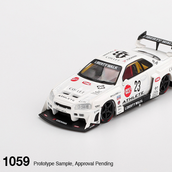 MINIGT1059尼桑LBER34白64合金车