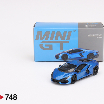 MINIGT748兰博基尼蓝64合金车模