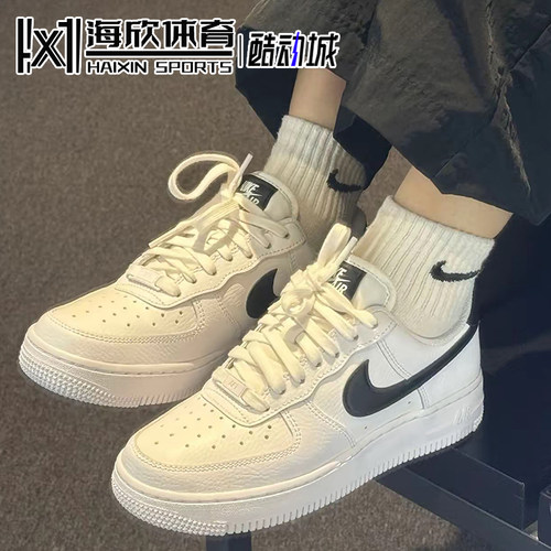 Nike耐克男鞋Air Force 1空军一号白黑小权志龙联名AF1板鞋CT2302