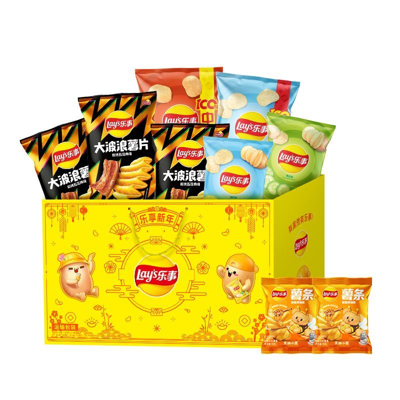 【新年礼盒】乐事新年礼盒605克薯片休闲零食追剧解馋过节分享预,零食/坚果/特产,膨化食品,淘宝优惠券,粉丝福利购,淘宝优惠卷