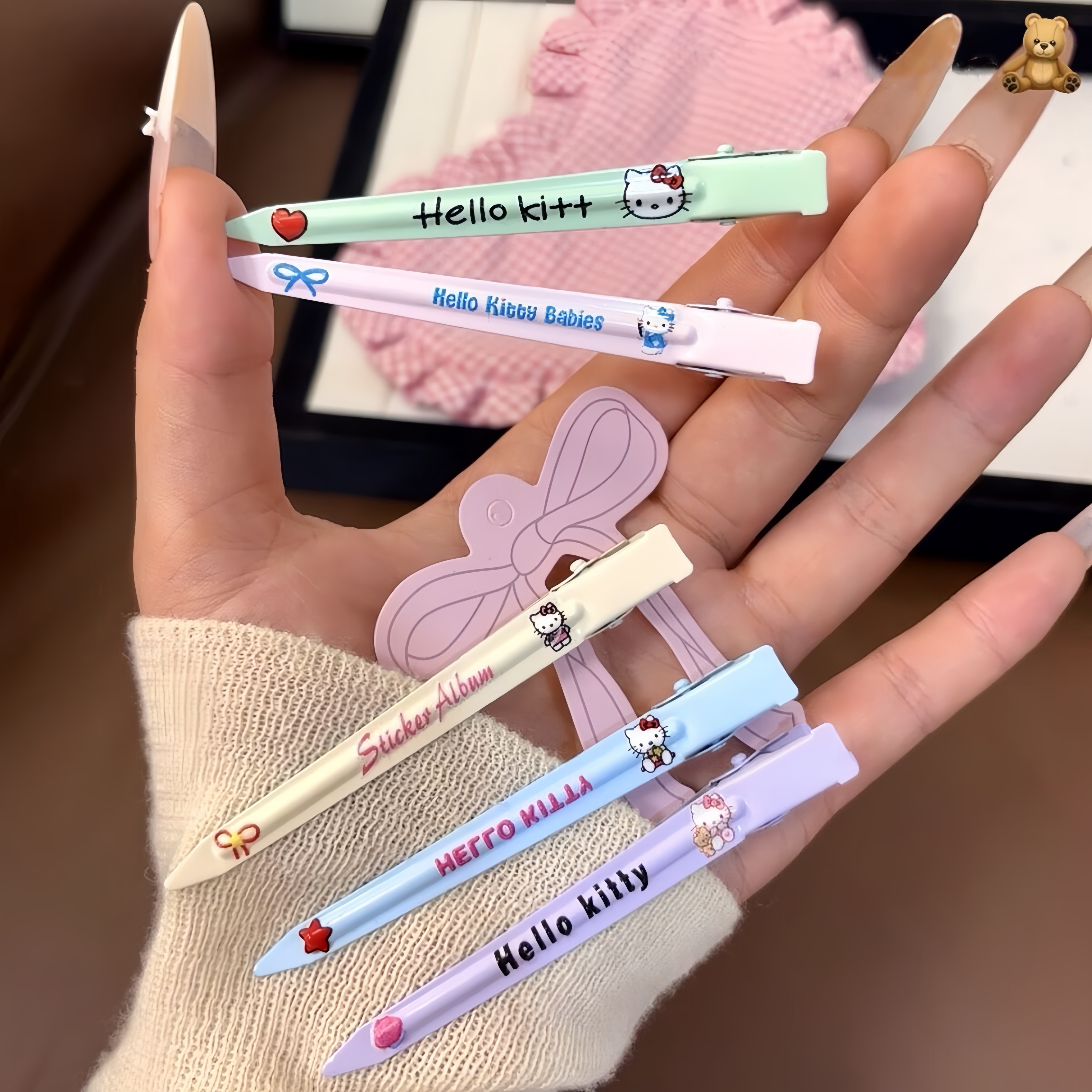 新款Kitty发夹甜美百搭刘海侧边