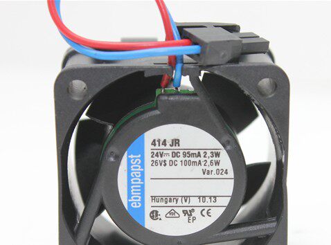 414JR 24V 95MA 2.3W 原装德国ebmpapst 40*40*25MM 风扇 保2年