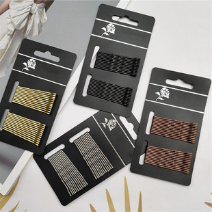 黑色金色基础款一字发夹女侧边加紧刘海钢夹后脑勺固定碎发卡头饰
