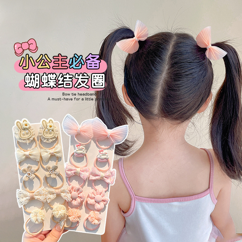小女孩可爱蝴蝶结发圈扎头发皮筋