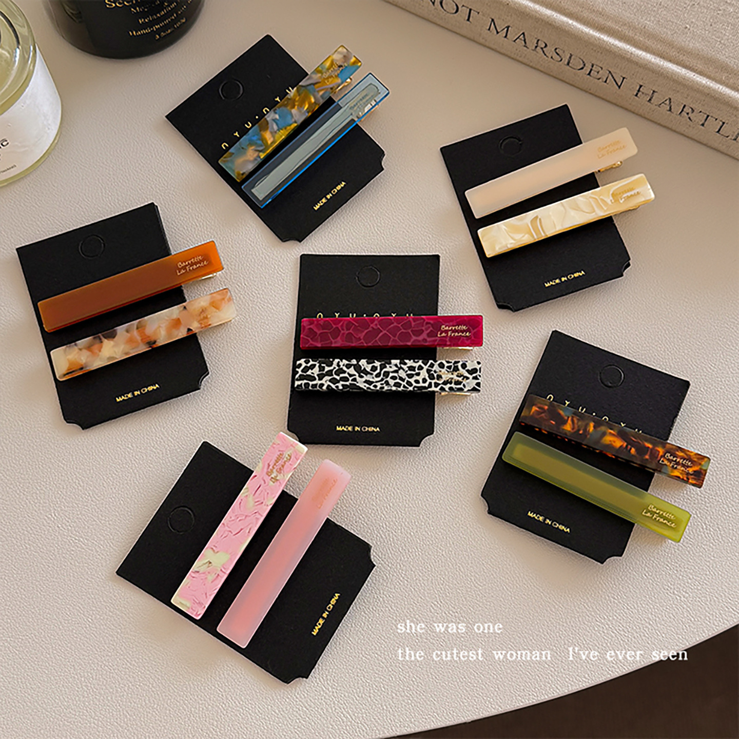 复古一字发夹高级感鸭嘴夹