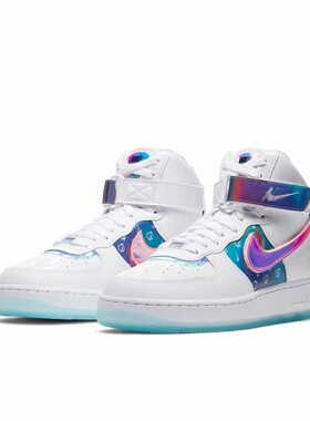 Nike Air Force 1 AF1黑镭射炫彩高帮空军板鞋DC2111-191 广东dc