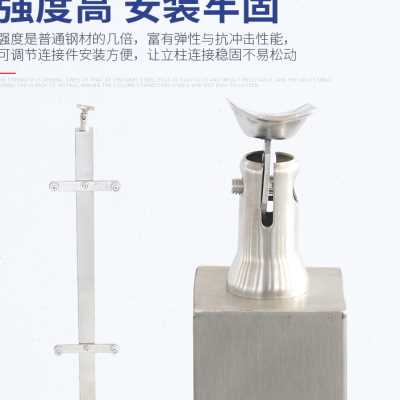 不锈钢楼梯立柱 玻璃护栏工程立柱 扶手阳台围栏定制空心扁管刀片
