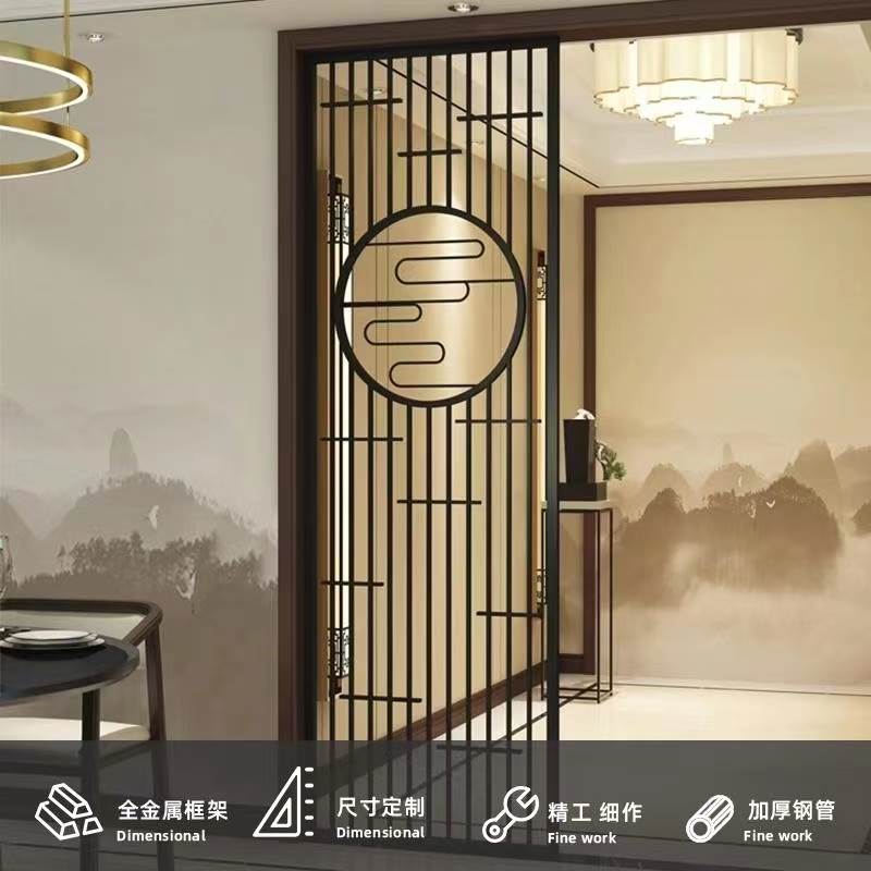 铁艺架子定制工业风屏风隔断置物架客厅玄关酒吧菱形网格吊顶装饰