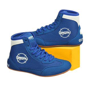 儿童拳击鞋散打搏击男女小孩摔跤鞋低帮牛筋底格斗训练鞋武术鞋