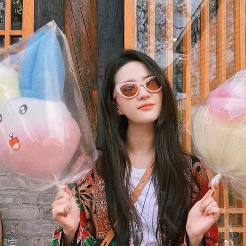 粉色墨镜高级感刘亦菲同款