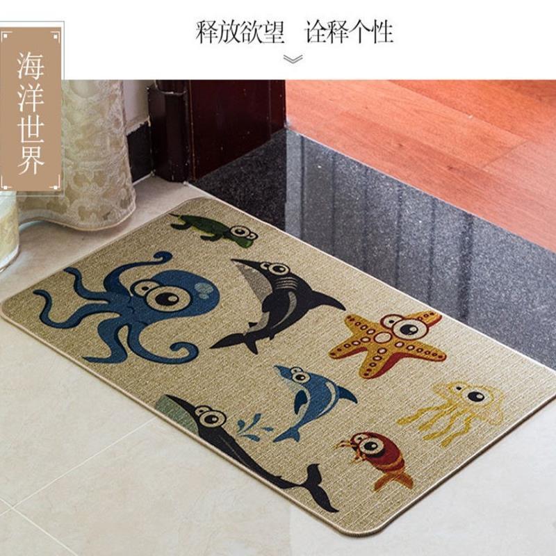 卡通入户门比利时绒防滑地垫厨房脚垫浴室卫生间门口吸水垫加厚