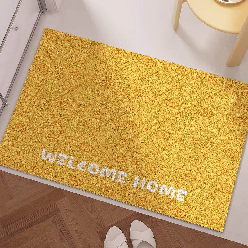 简约元宝入户门地垫玄关黄色丝圈防尘门垫进门地毯防滑耐脏蹭脚垫,居家布艺,入户地垫,淘宝优惠券,粉丝福利购,淘宝优惠卷