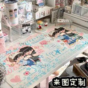 pu皮革桌垫定制印logo广告文创产品办公桌面应援物实用类桌垫定做