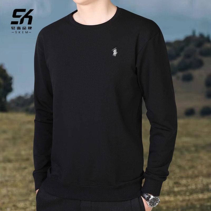 棉卫衣男2025新款中年时尚百搭宽松秋冬季大码圆领套头打底衫上衣,男装,卫衣,淘宝优惠券,粉丝福利购,淘宝优惠卷