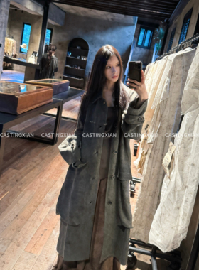 CASTING无隅｜UMA WANG 25早秋 COOLLY COAT 灰色亚麻风衣外套