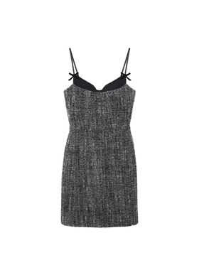 CASTING无隅｜SHUSHU/TONG 25AW 灰色拼接胸衣吊带连衣裙