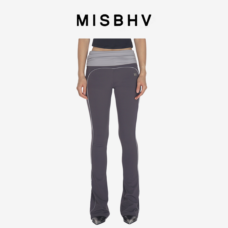 MISBHVSPORT - BLUE LYCRA 莱卡微喇裤新品24秋