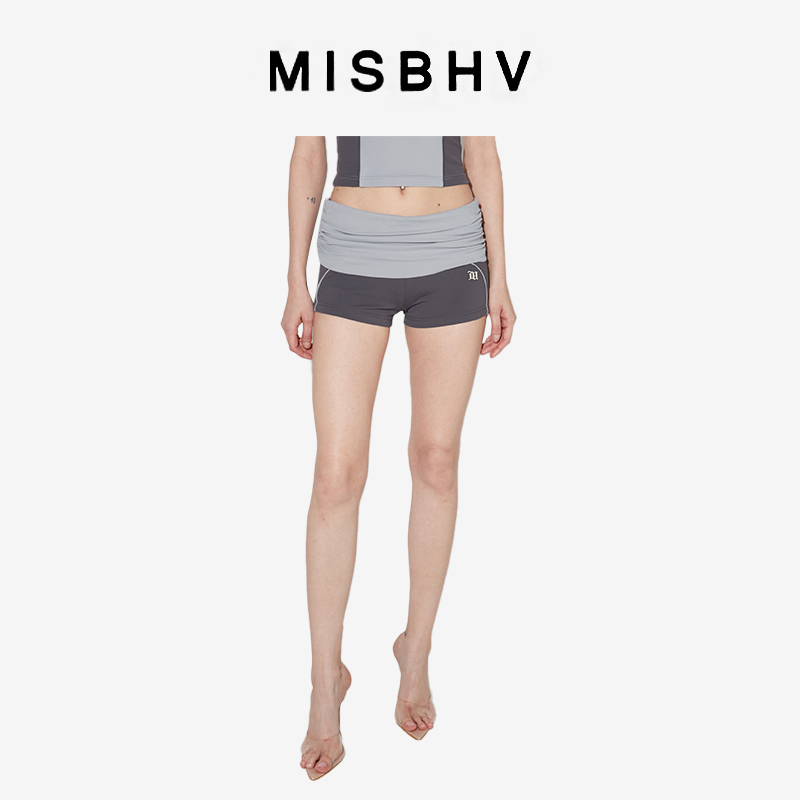 MISBHVSPORT - BLUE LYCRA 莱卡运动短裤 新品24冬 博主同款