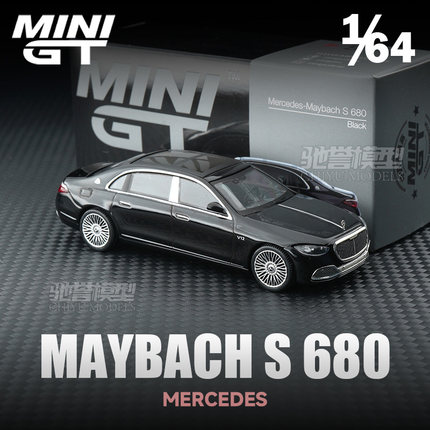 MINIGT 1:64 #977 奔驰 迈巴赫 S680 黑色 合金汽车模型 仿真收藏