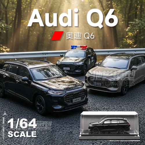 奥迪原厂车模 1:64 奥迪Q6 合金汽车模型仿真越野SUV收藏摆件