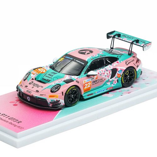 AR Box 1:64 保时捷911 GT3R 十里桃花 China GT 合金汽车模型