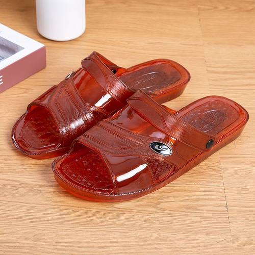 男士牛筋凉鞋拖鞋两用新款时尚中老年防滑耐磨熟胶休闲防臭凉拖鞋