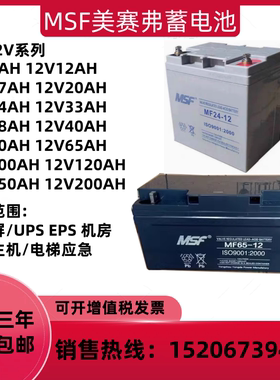 MSF美赛弗蓄电池MF12V17AH24AH38AH40AH65AH100AH直流屏UPSEPS