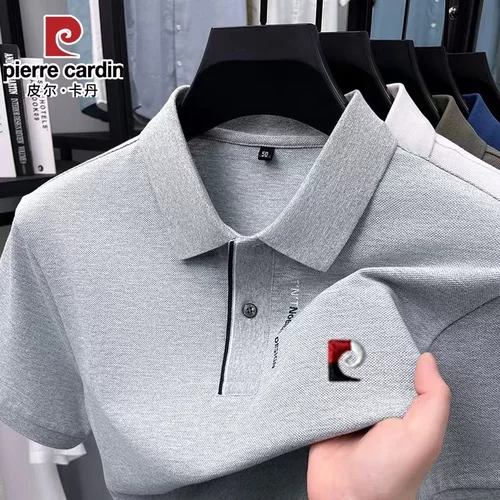 皮尔卡丹长绒棉男高端短袖POLO衫