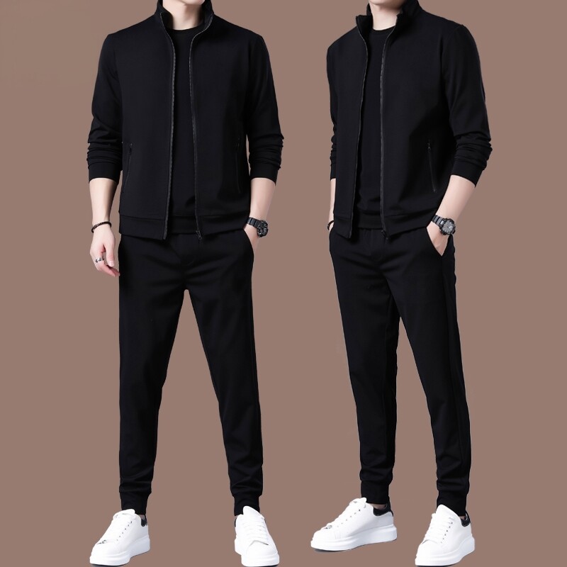 老爷车秋季男士套装桑蚕丝三件套