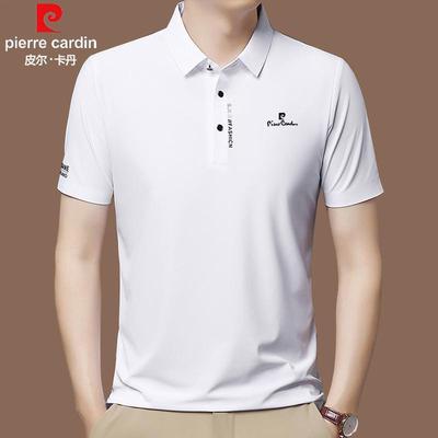 皮尔卡丹短袖桑蚕丝中年T恤