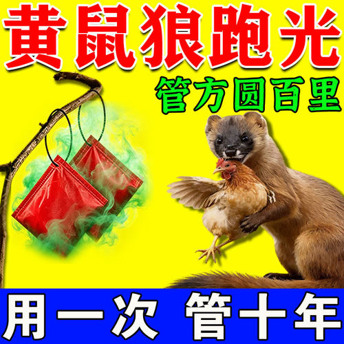 驱黄鼠狼专用药养鸡防黄鼠狼神器养殖场强力气味驱赶吓黄狼香精包