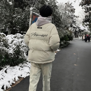 真维斯冬季90白鸭绒羽绒服男女个性简约cleanfit美式潮牌保暖外套