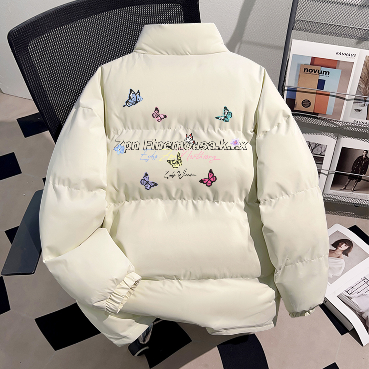 真维斯90白鸭绒立领面包白色羽绒服男女美式新款冬季情侣保暖外套