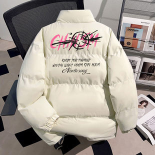 chic保暖外套 立领保暖痞帅个性 真维斯美式 90白鸭绒羽绒服男女冬季
