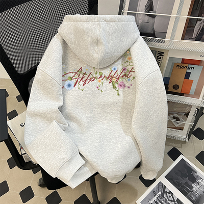 真维斯2025秋季新款花卉潮牌卫衣