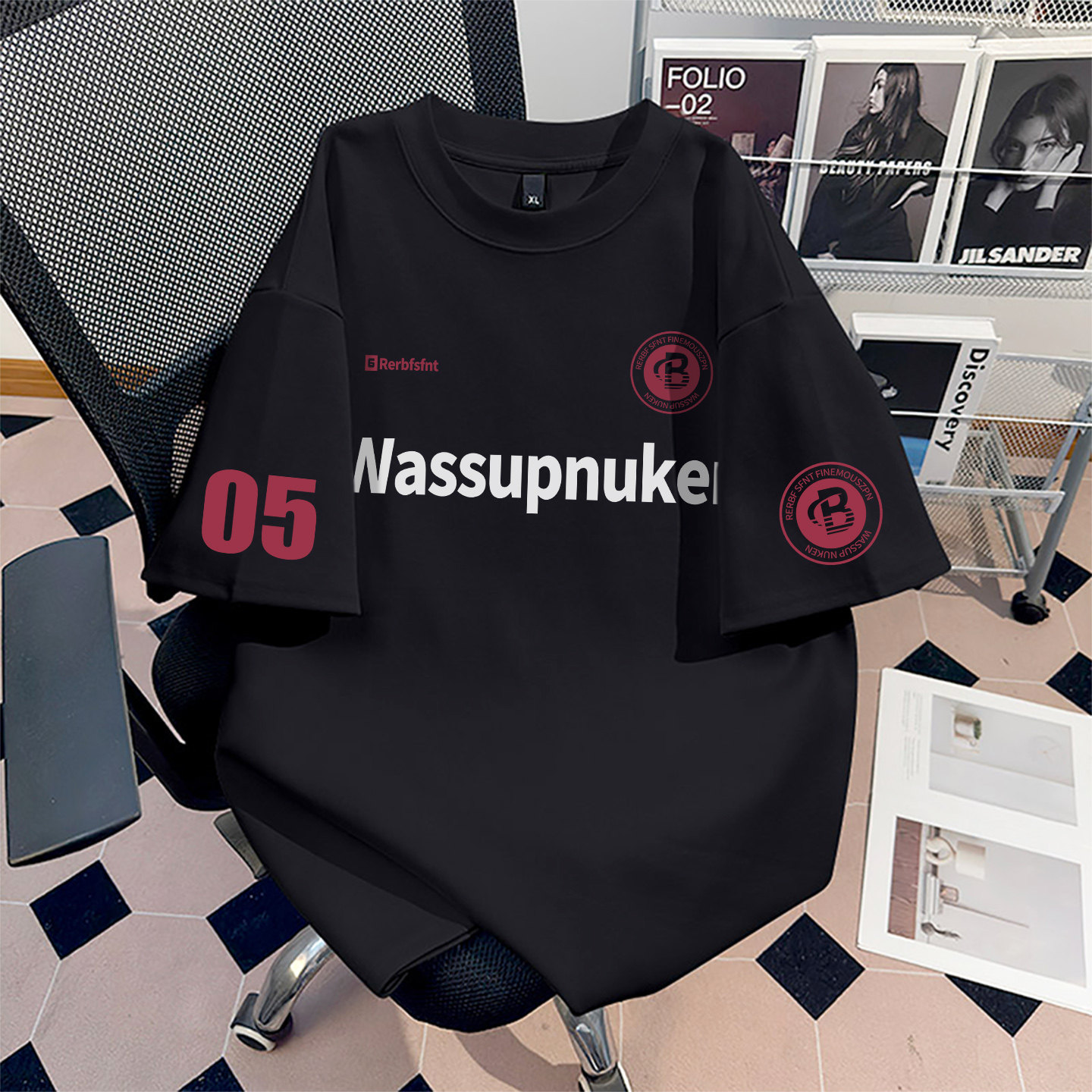 WASSUP夏季新款潮牌重磅纯棉短袖t恤男女款个性休闲宽松美式上衣