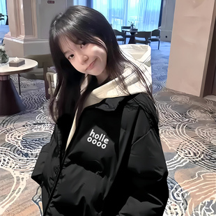 真维斯超好看90白鸭绒羽绒服女款学院风别致个性冬季保暖学生外套