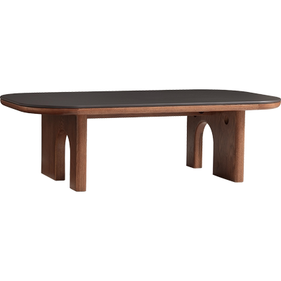 林氏家居简约实木茶几岩板台面