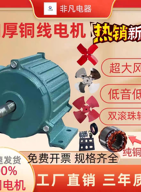 轴流电机纯铜大功率风机电机工业排气扇抽烟机换气扇电机220V380V