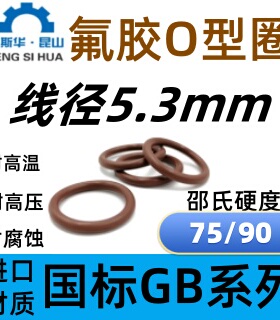 O型圈内径15-580mm线径5.3氟橡胶耐高温VITON耐腐蚀FKM密封圈定制