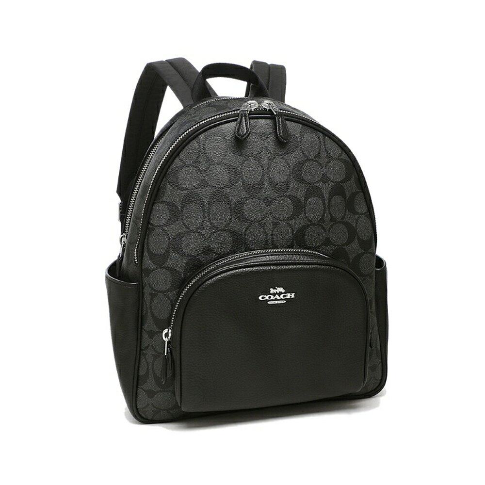 日本直邮蔻驰奥特莱斯帆布背包标志性灰色黑色女款 coach 5671 sv