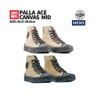 高帮 鞋 CANVAS 日本直邮PALLADIUM 77015 ACE 运动鞋 MID男士 PALLA