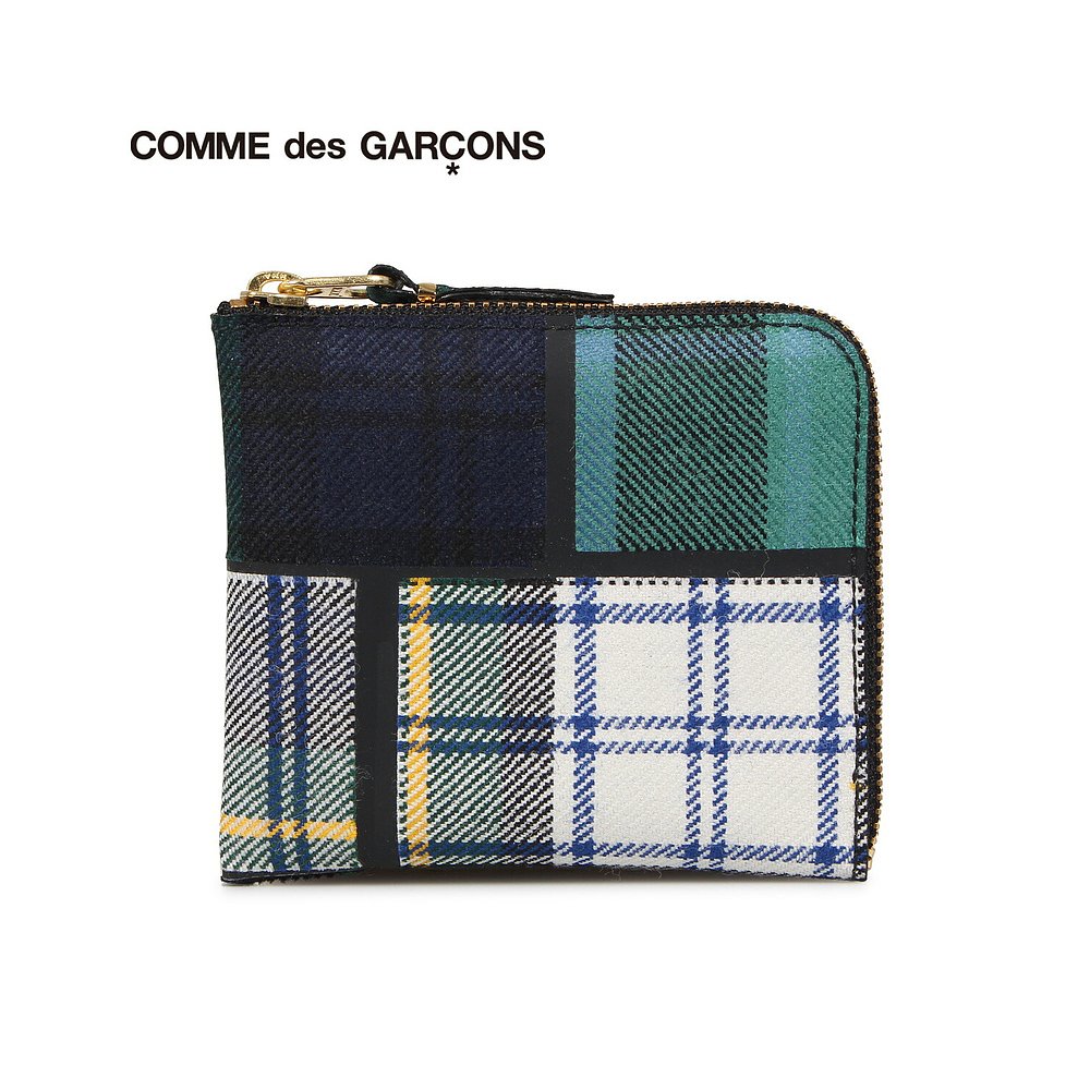 日本直邮COMME des GARCONS钱包零钱包男女拉链拼花零钱包 SA31