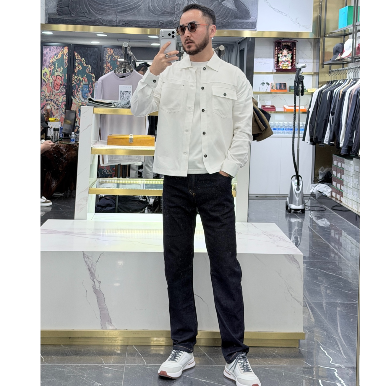 老钱风春夏新款男士翻领长袖衬衫质感拉满通勤休闲百搭 LT7