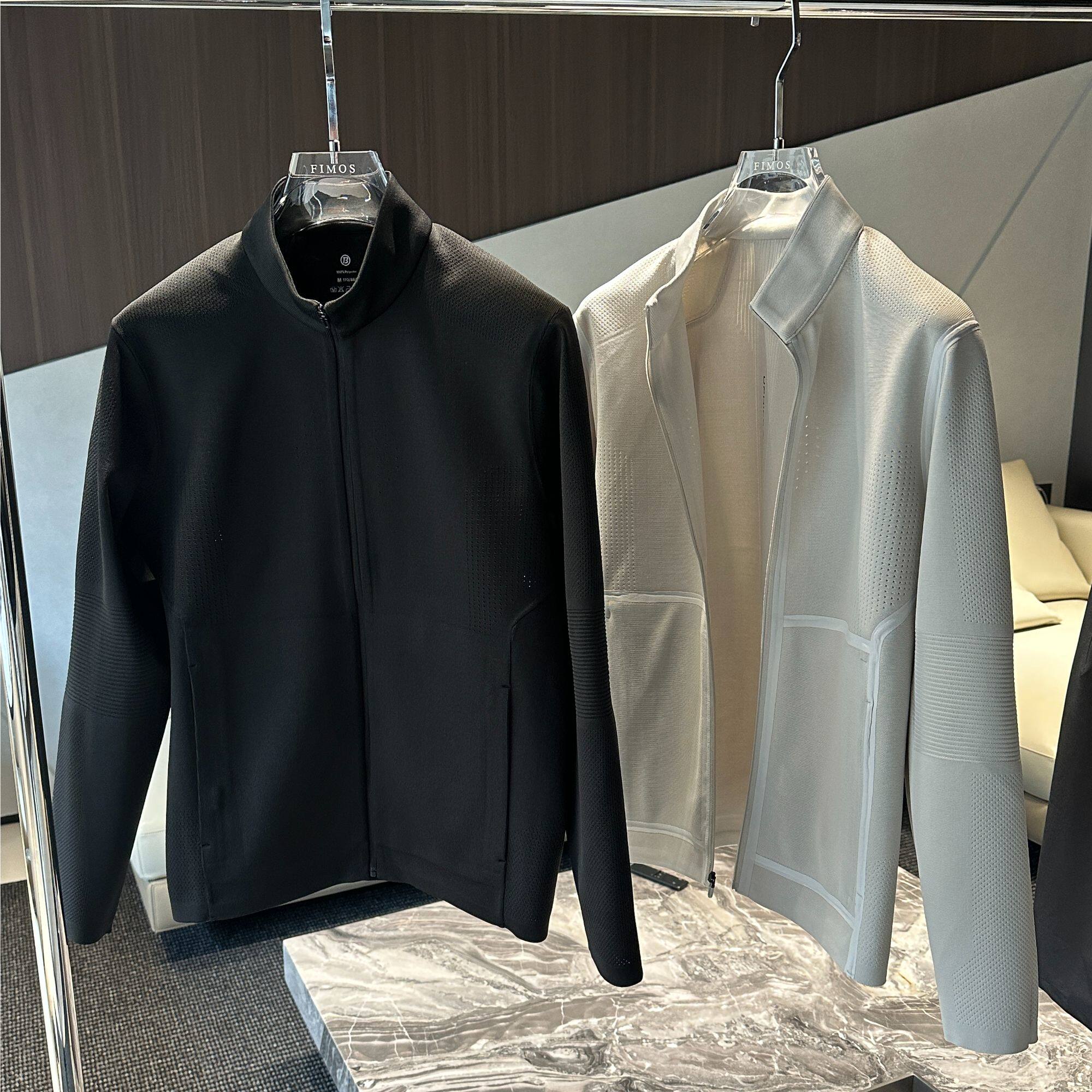 『织就风骨』春季男士针织无缝拼接立领夹克外套透气舒适运 LW3