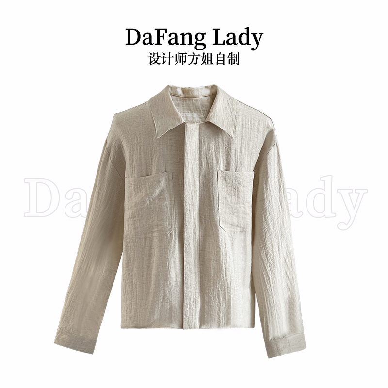 设计师方姐【定制褶皱】牛仔版型外套ZY 女装/女士精品 衬衫 原图主图