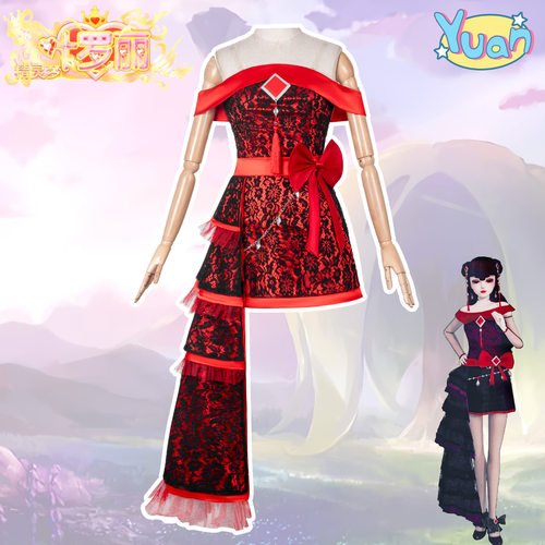 叶罗丽精灵梦cos服黑化齐娜连衣裙游戏二次元动漫cosplay服装全套